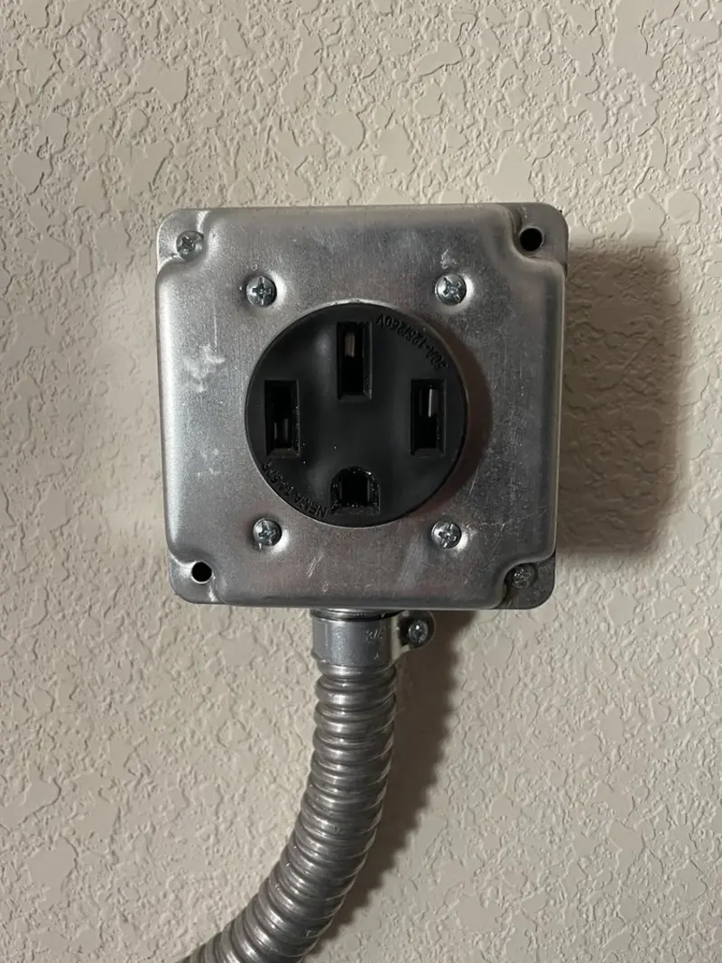 NEMA 14-50 outlet installed for Electrical Panel Upgrade in Strathmore